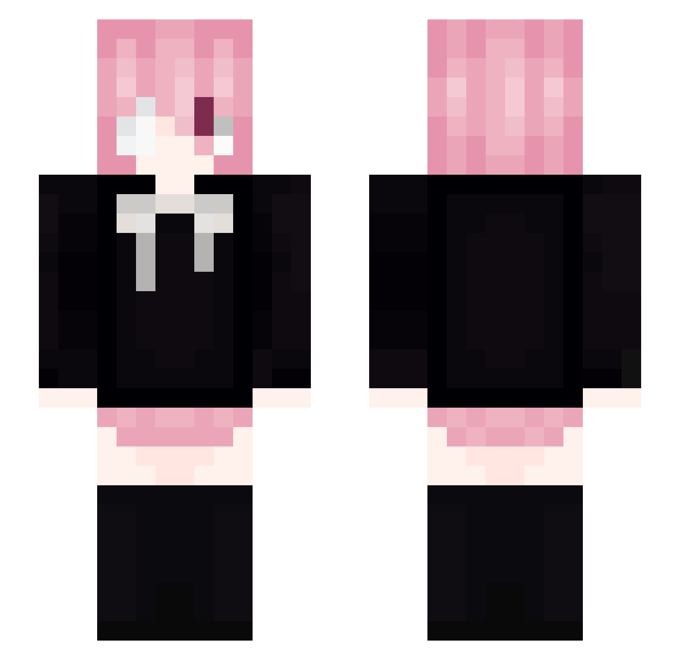 slop3r Minecraft skin, front and back view