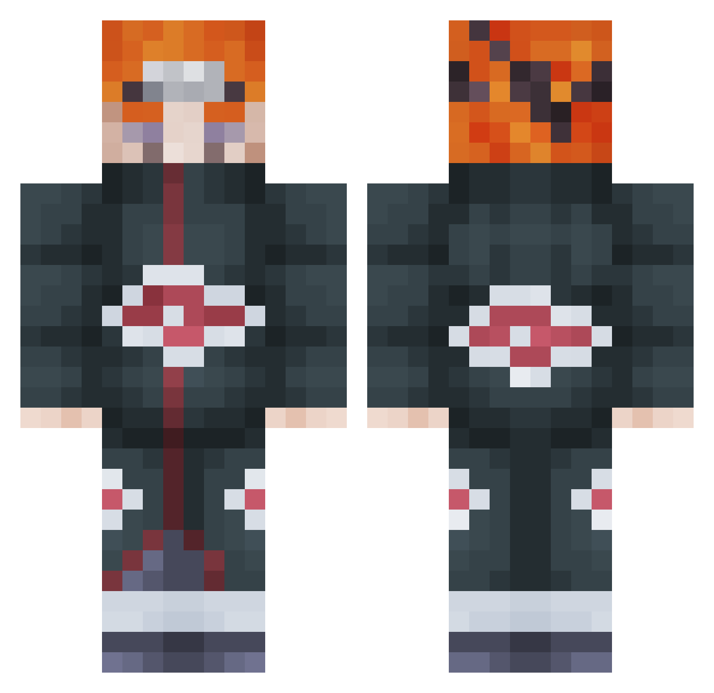 takamimemo Minecraft skin, front and back view