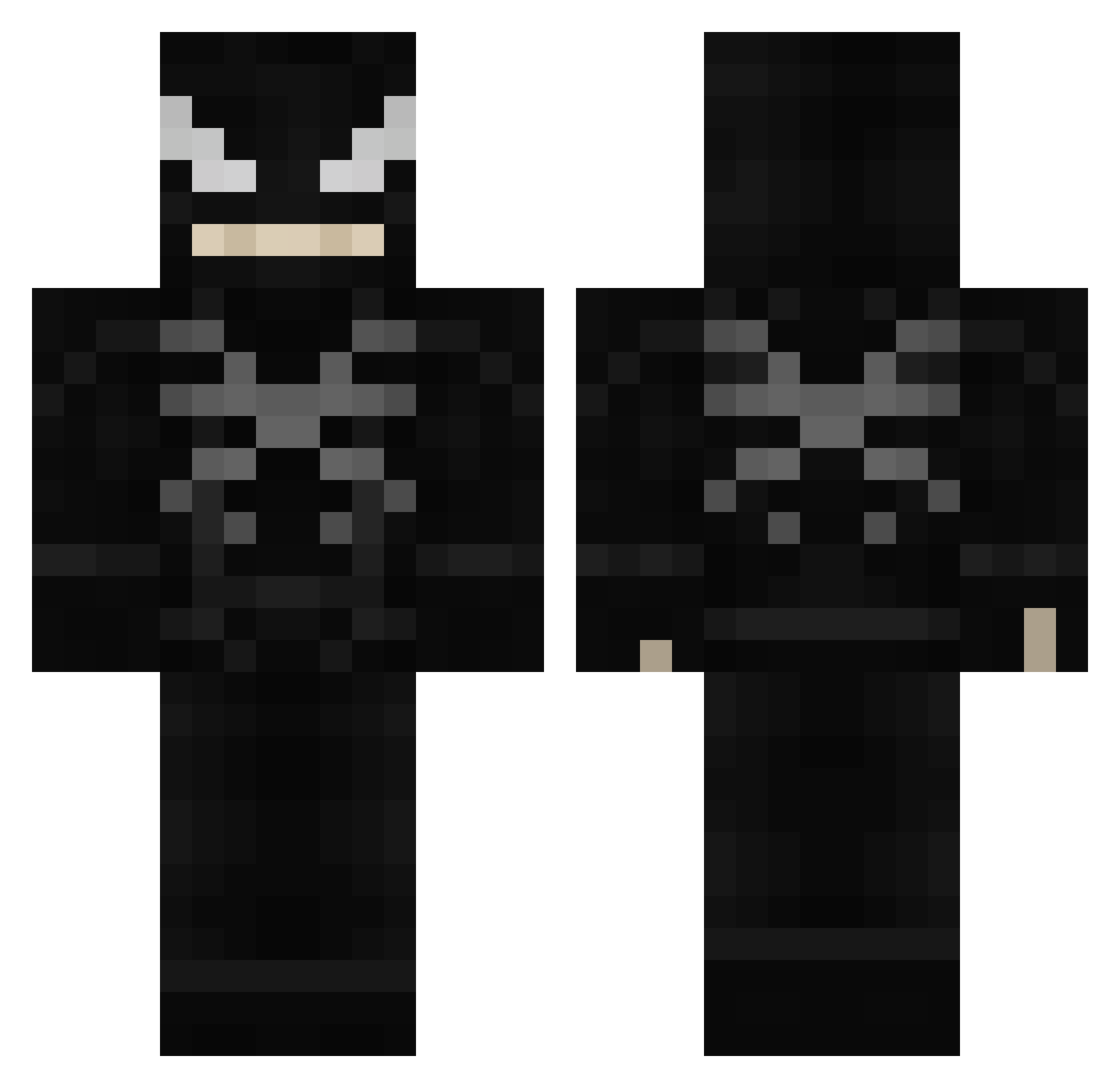 xPlejak Minecraft skin, front and back view