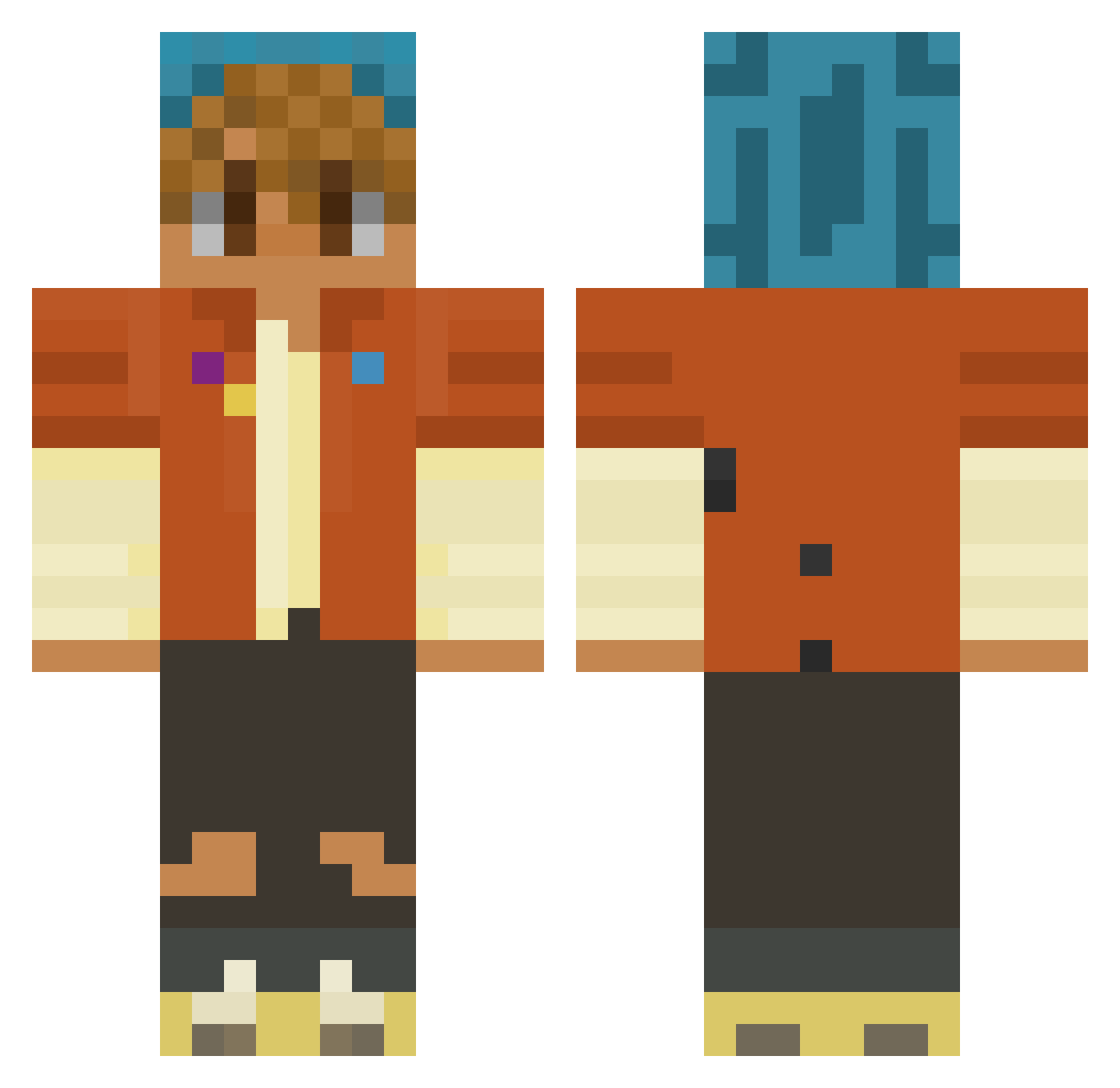 thatlonelybird Minecraft skin, front and back view