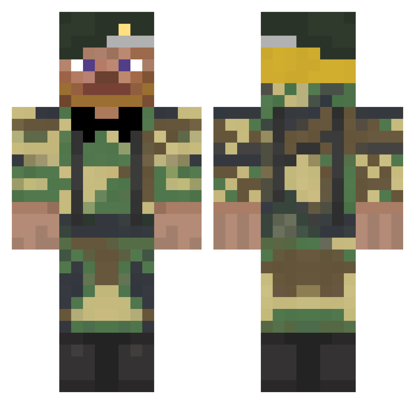 BryKea Minecraft skin, front and back view