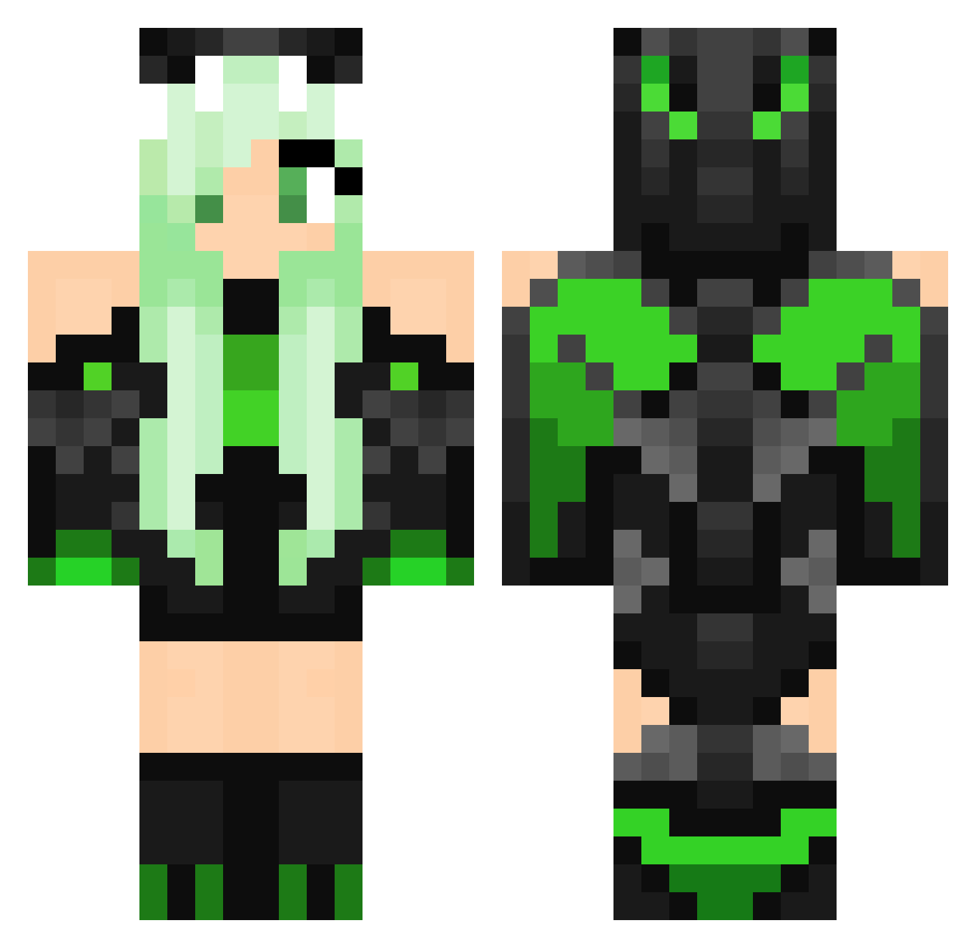 RumAndGinger Minecraft skin, front and back view