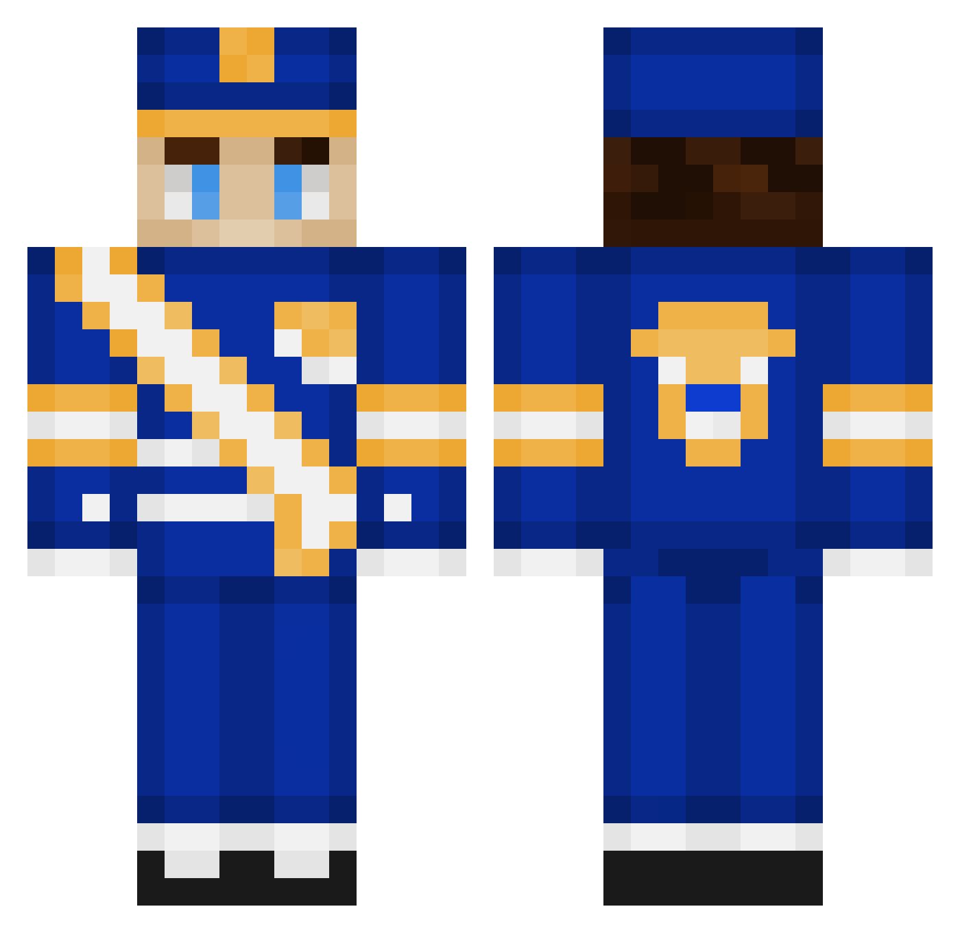 Lingen3 Minecraft skin, front and back view