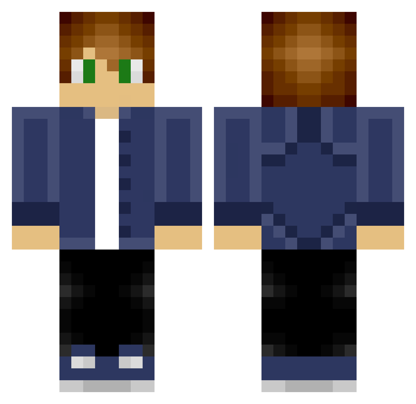 Zere_ Minecraft skin, front and back view