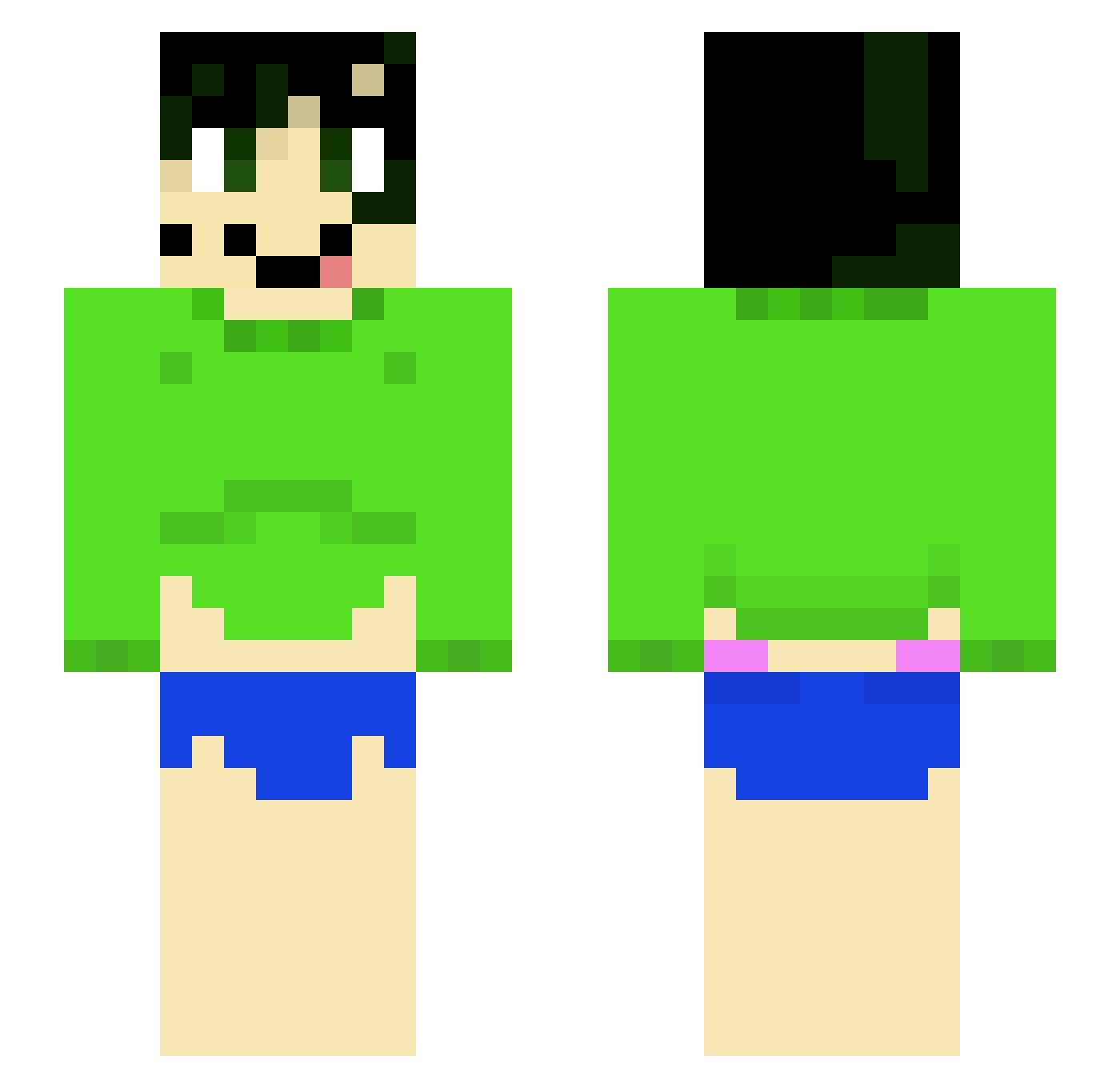saidEstufa Minecraft skin, front and back view