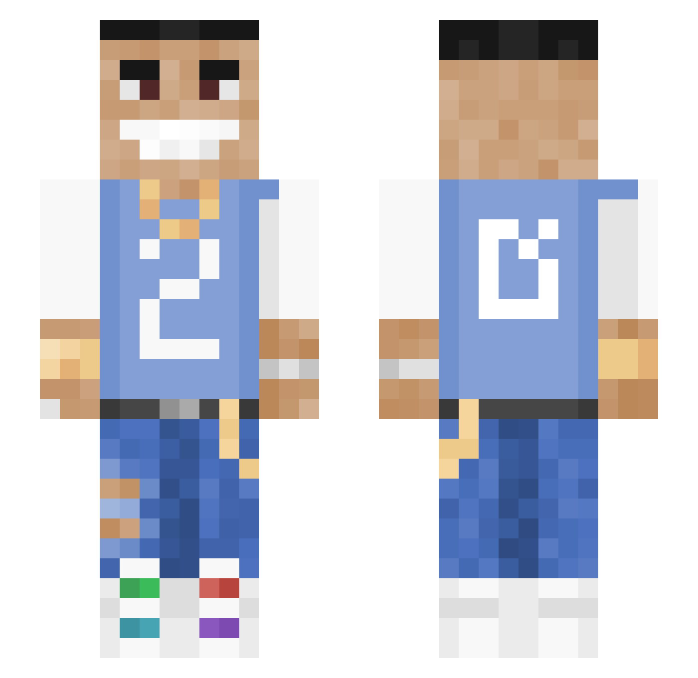 ItzSpooky_ Minecraft skin, front and back view