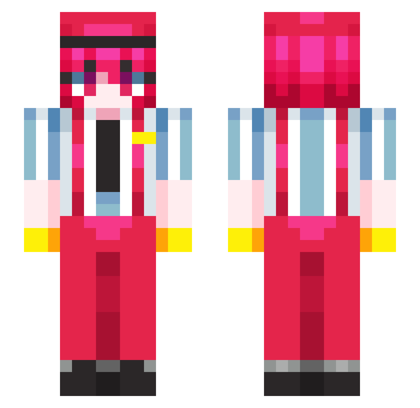 mplnt Minecraft skin, front and back view