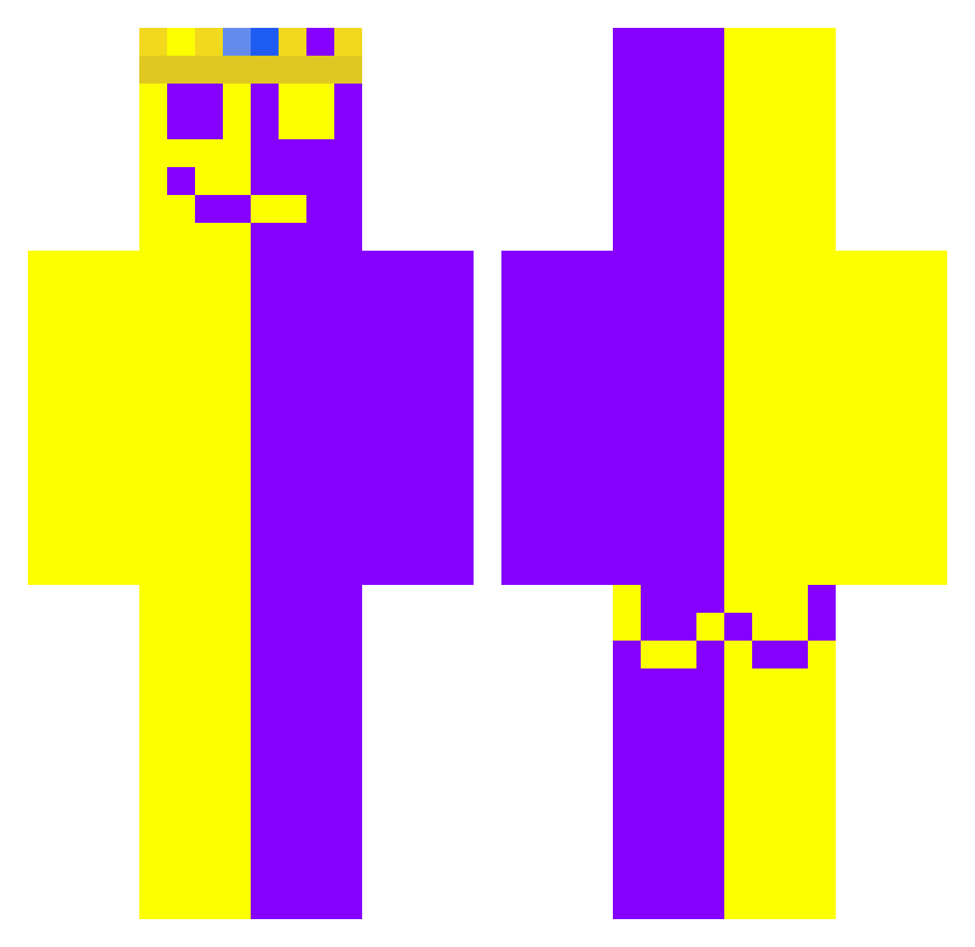 TheRealPurplexed Minecraft skin, front and back view