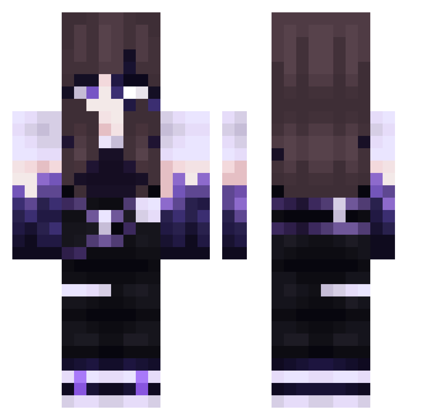 Truewar1 Minecraft skin, front and back view