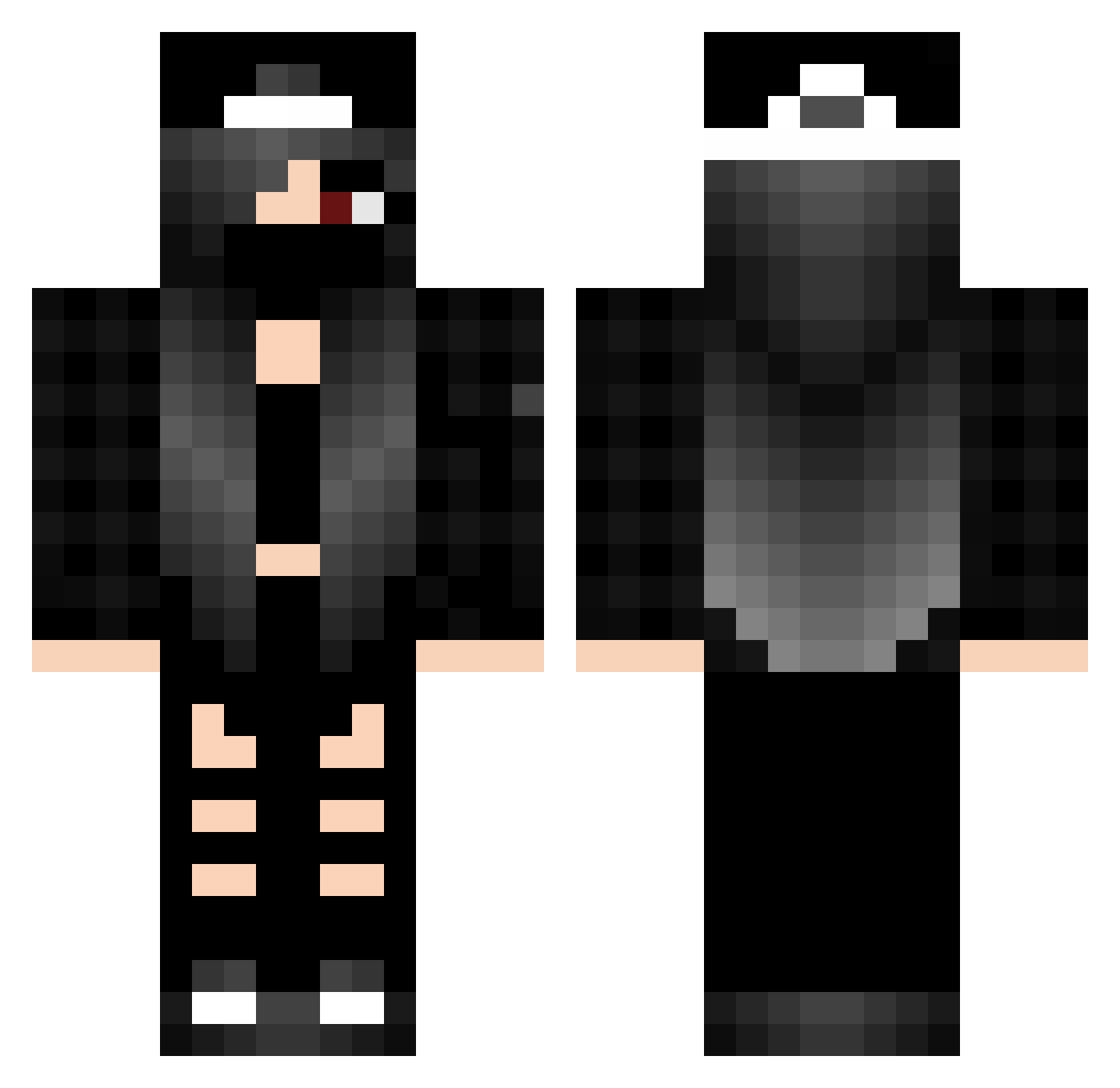 Alina Minecraft skin, front and back view