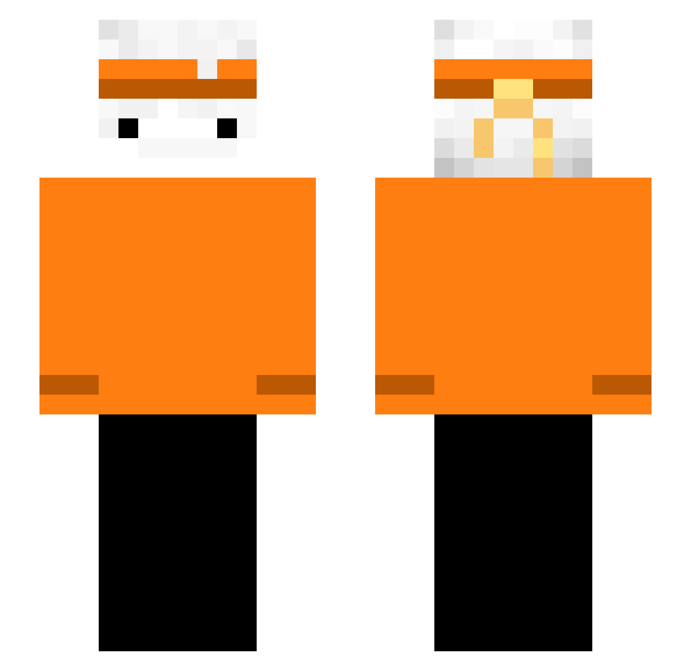 playerxzin Minecraft skin, front and back view