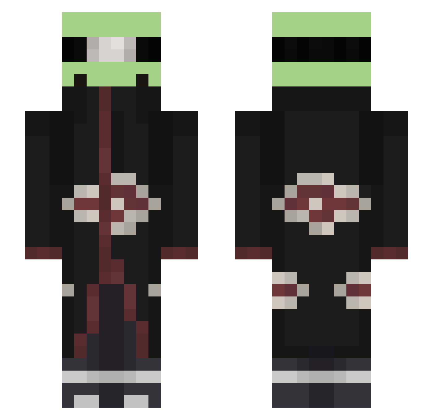 EVE_1225 Minecraft skin, front and back view