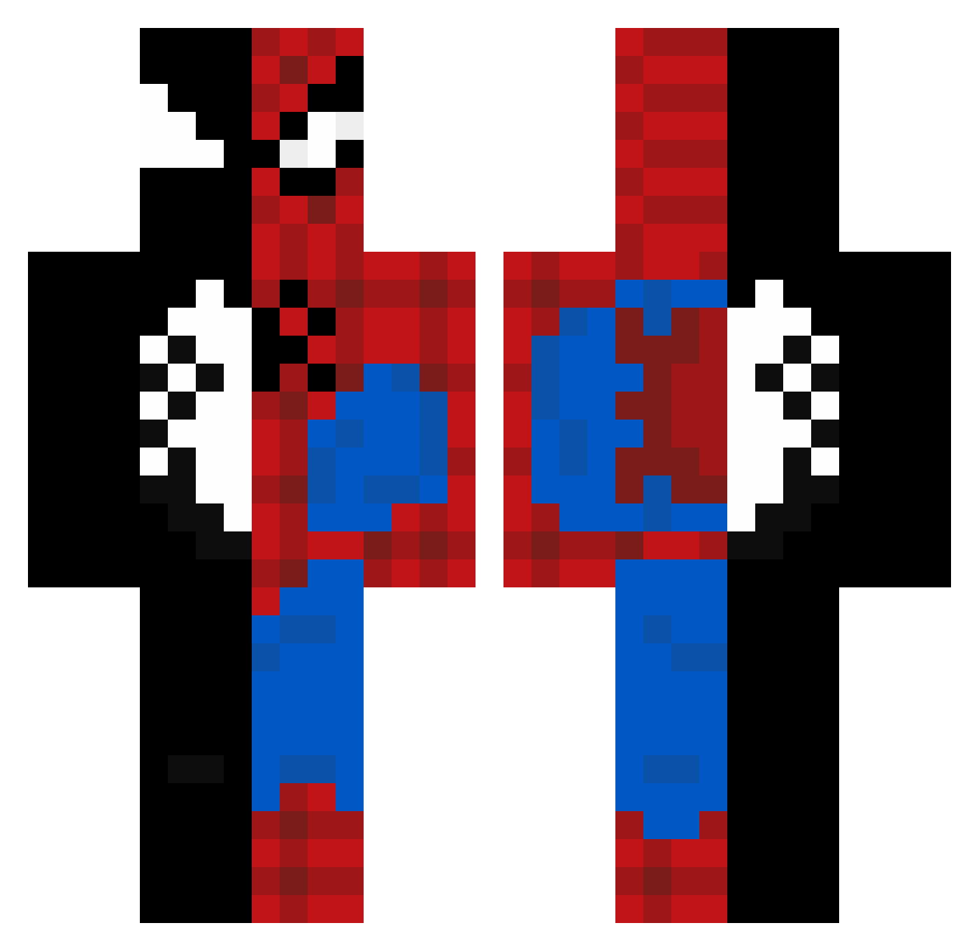 KaweKJ Minecraft skin, front and back view