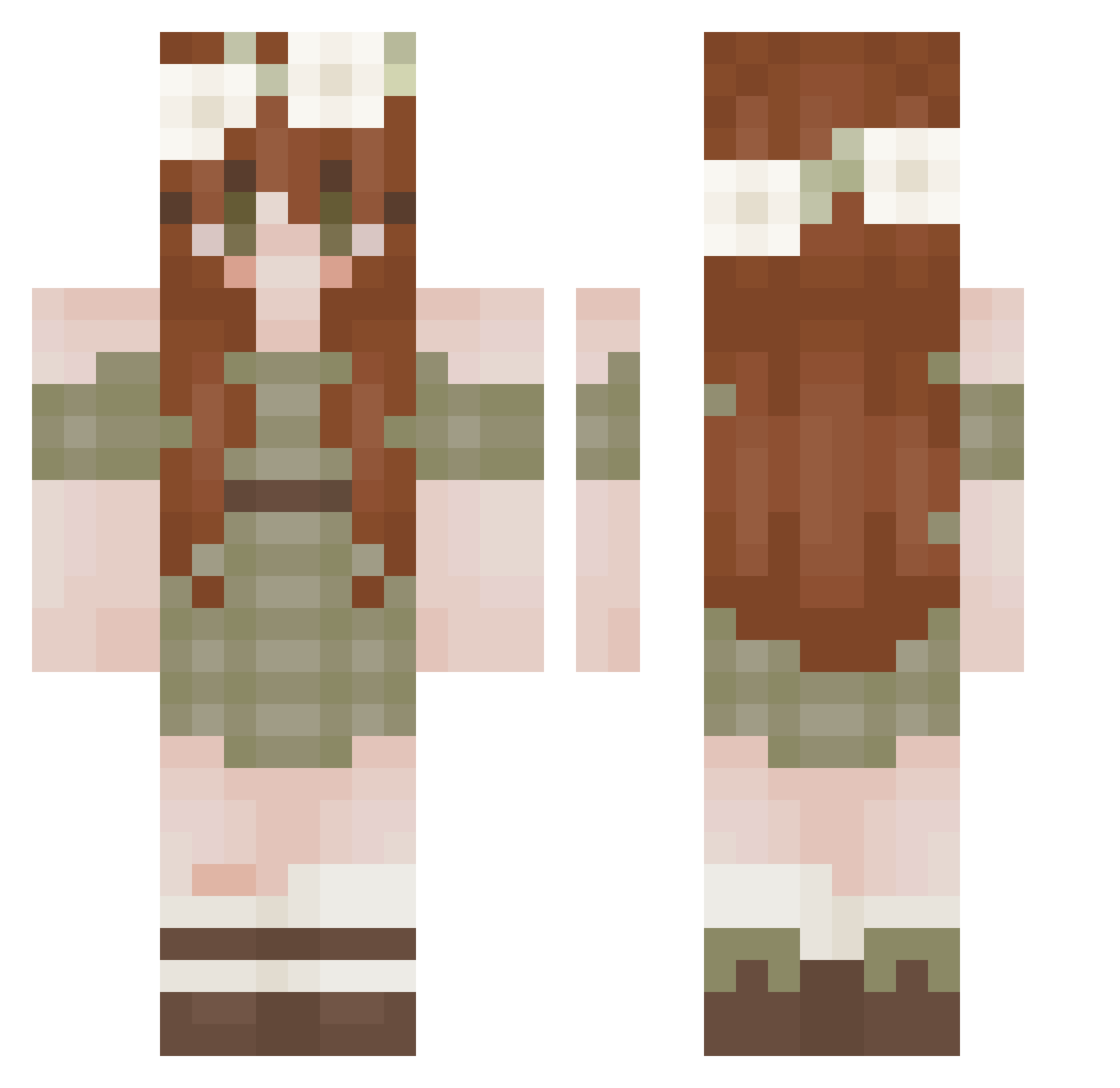 yujin0607 Minecraft skin, front and back view