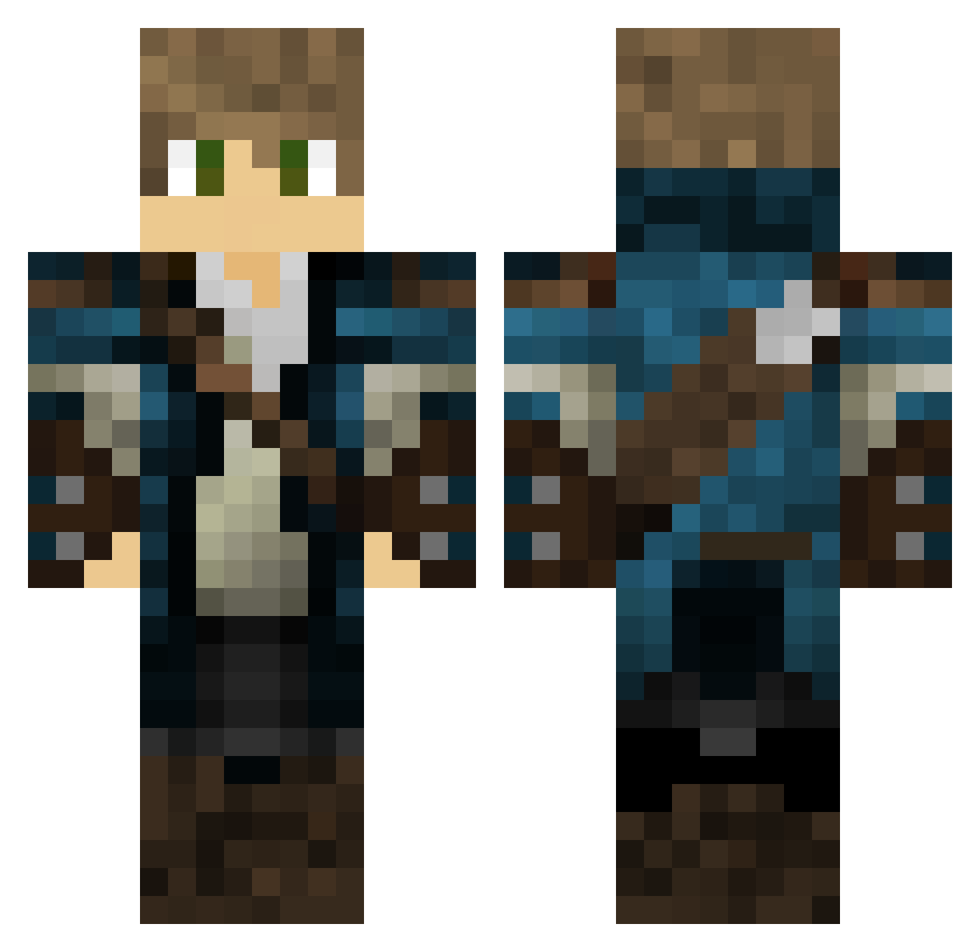 Babsee Minecraft skin, front and back view