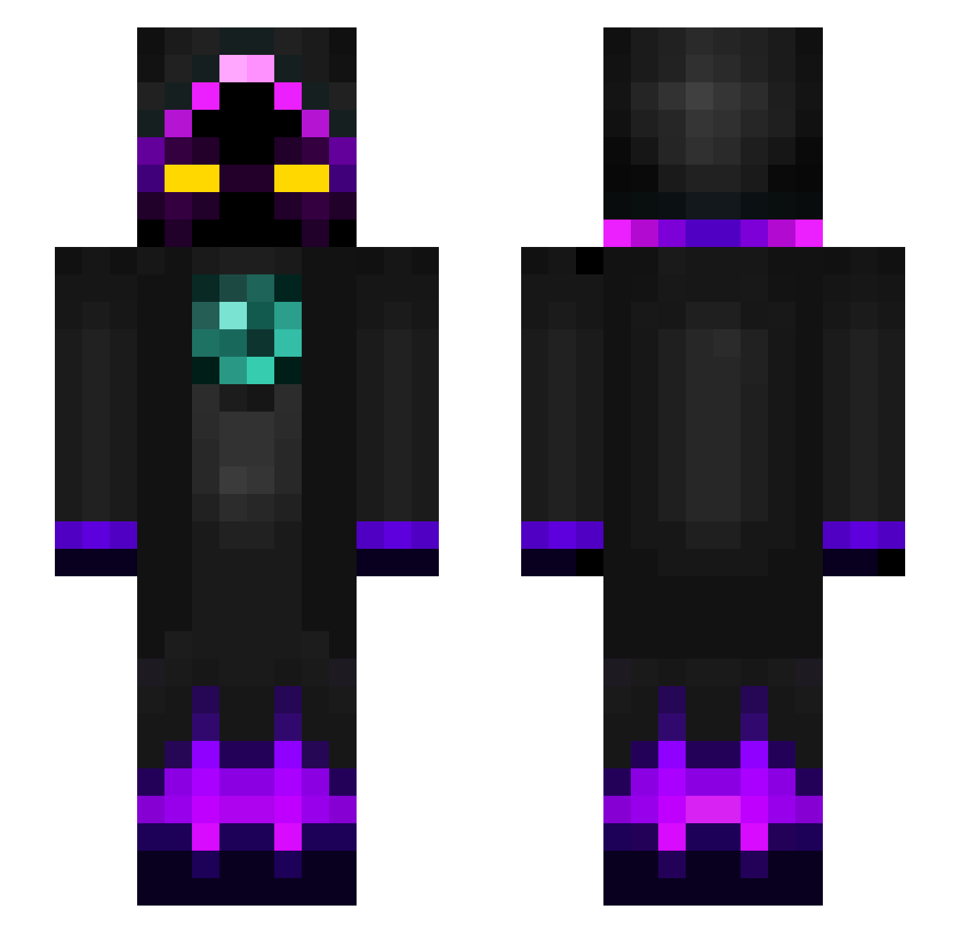 lastembers Minecraft skin, front and back view