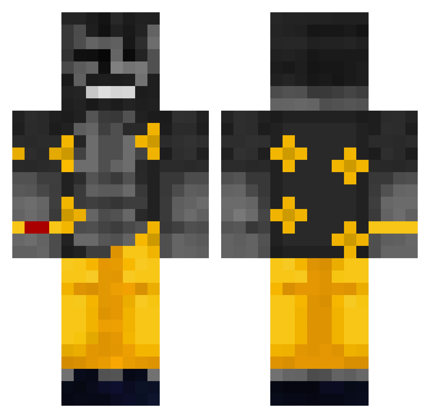 phyhy Minecraft skin, front and back view
