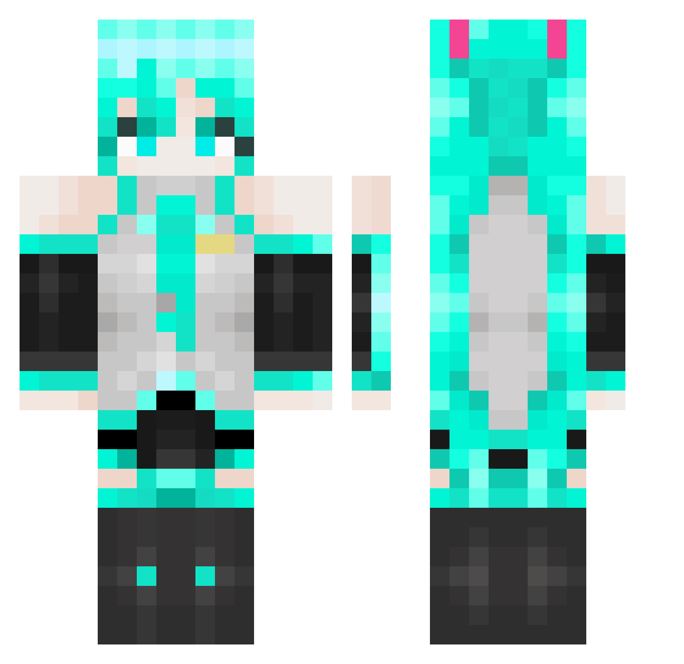be4rman Minecraft skin, front and back view