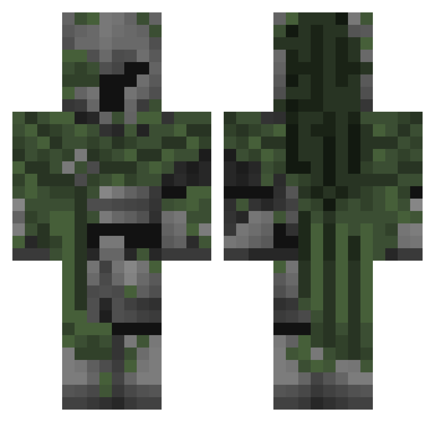 ZATAP Minecraft skin, front and back view