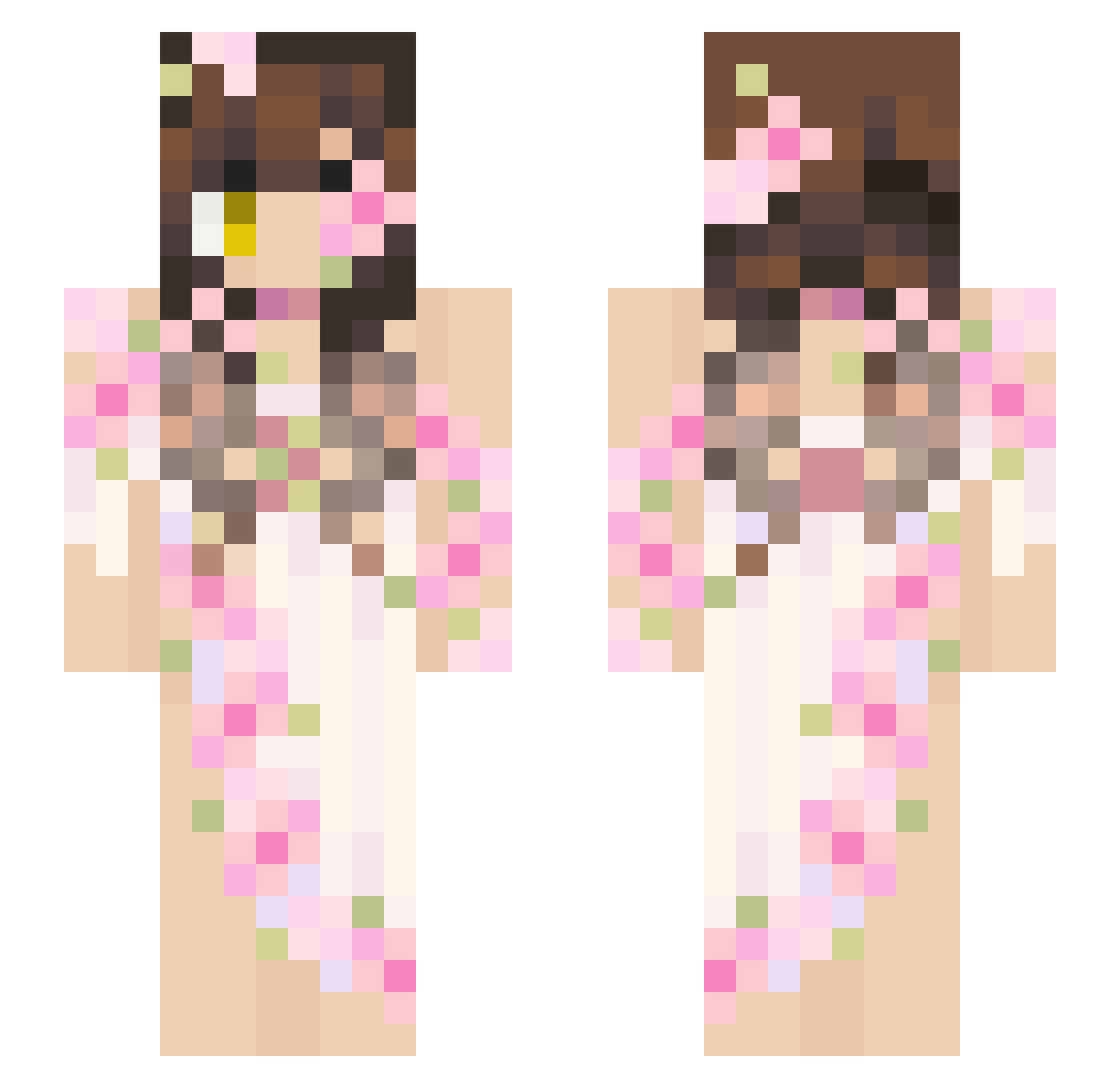 Autumn__Leaves__ Minecraft skin, front and back view
