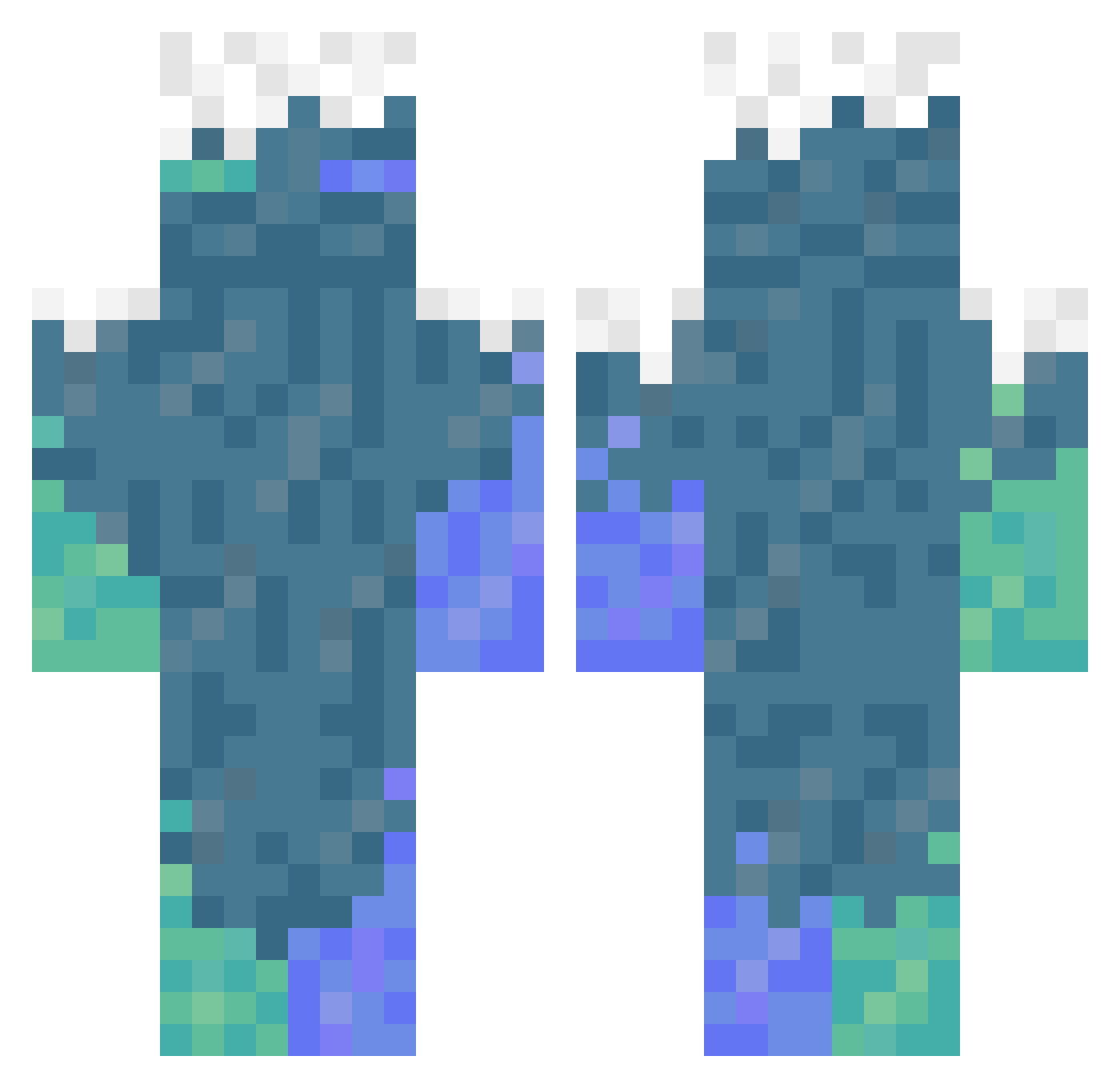 Cassi3006 Minecraft skin, front and back view