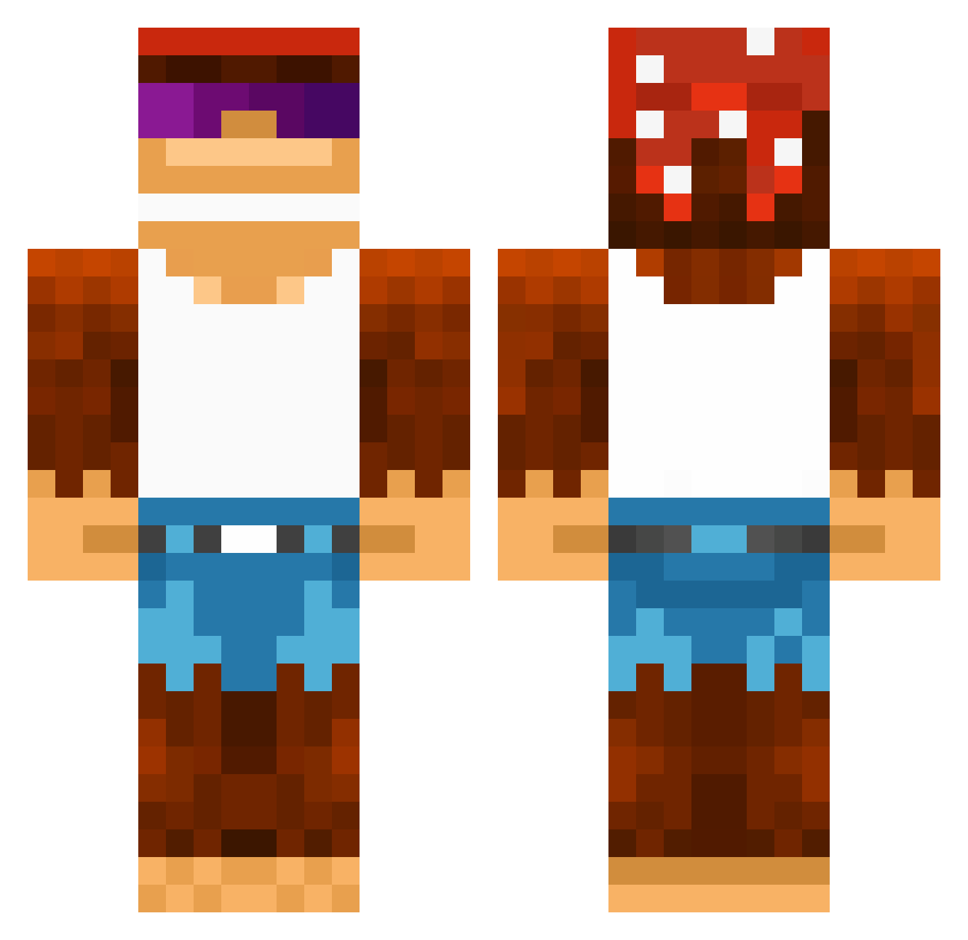 TeamFitz2008 Minecraft skin, front and back view