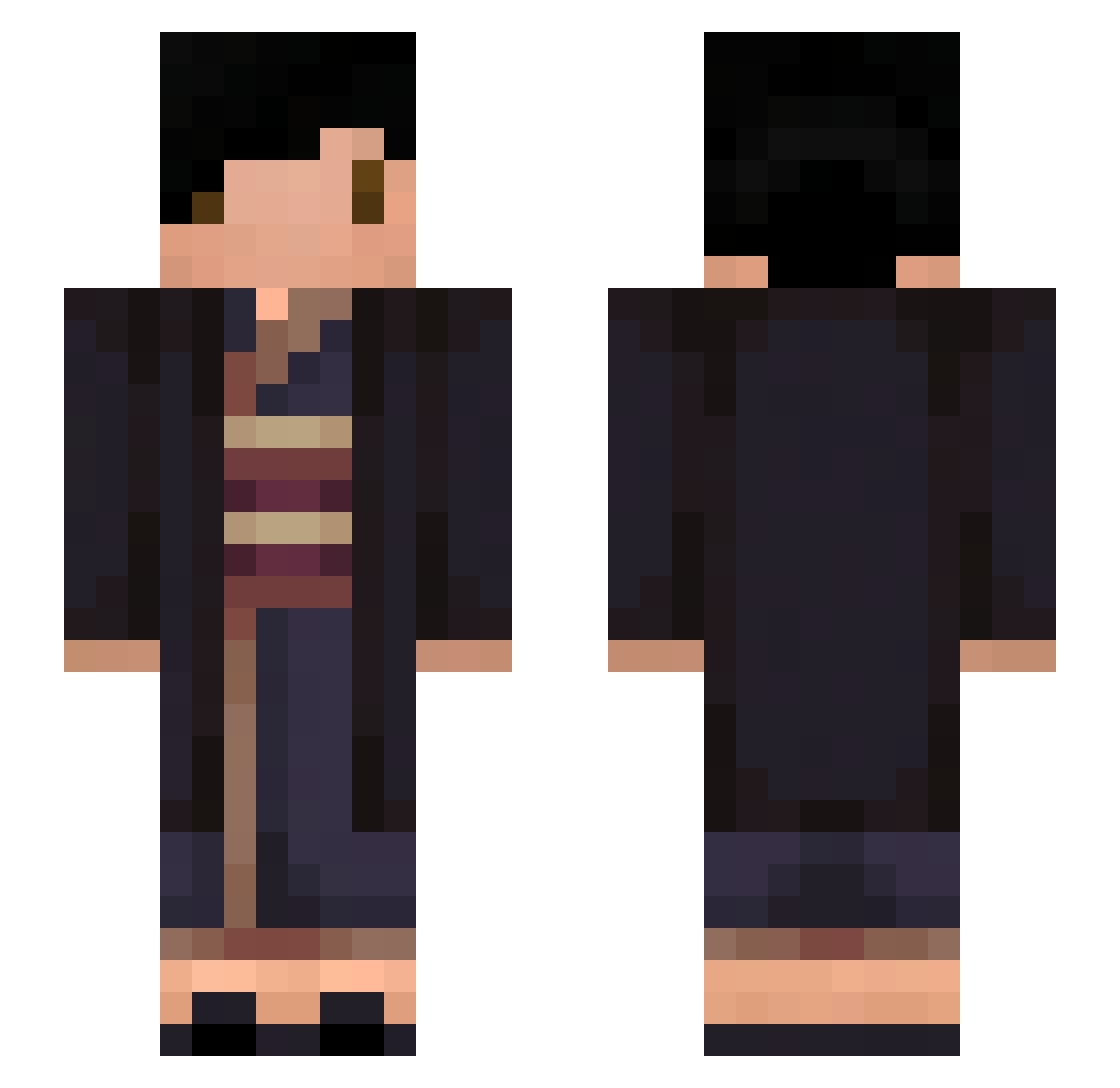 heyitsmk_ Minecraft skin, front and back view