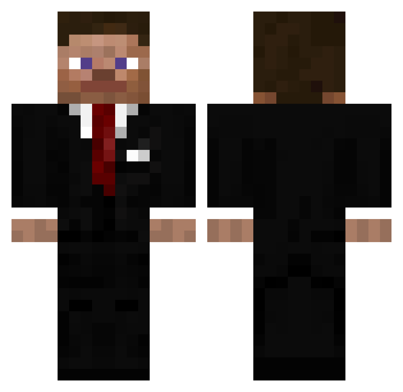 TPunisher Minecraft skin, front and back view