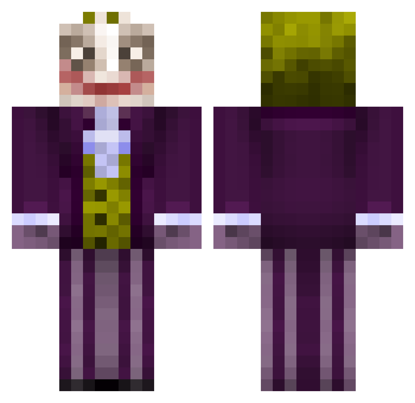 Haikal Minecraft skin, front and back view