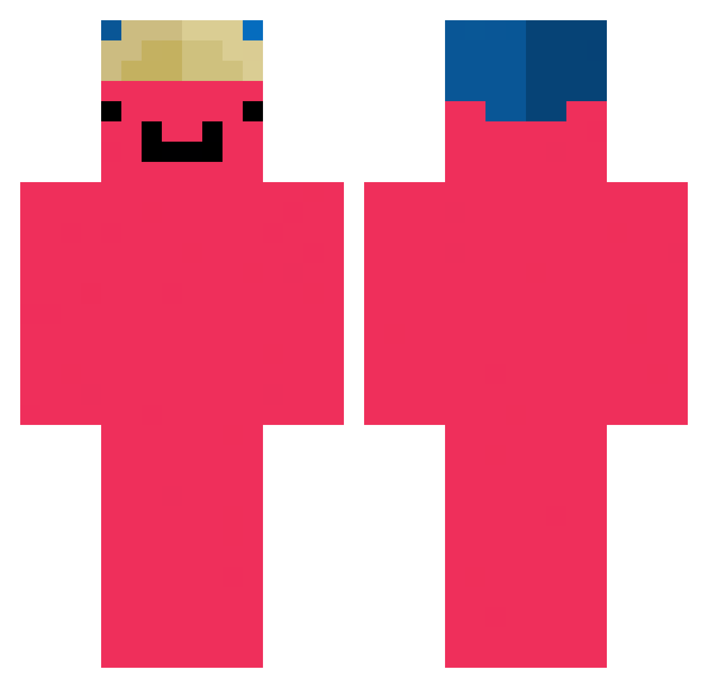 T3toNiC4 Minecraft skin, front and back view