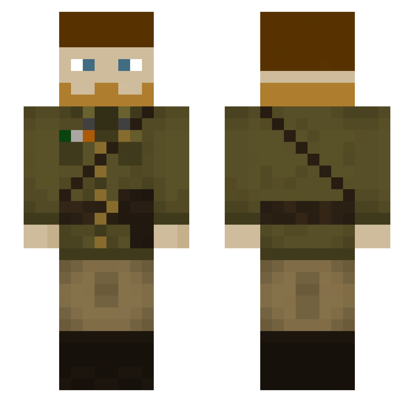roajoo Minecraft skin, front and back view