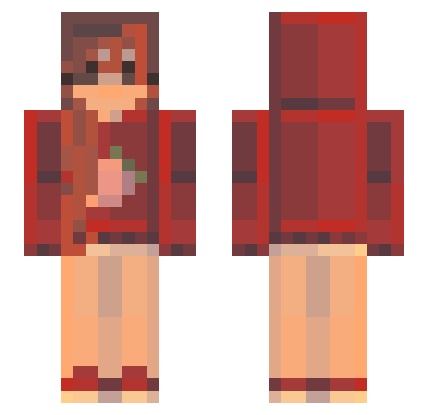 kevalhi Minecraft skin, front and back view