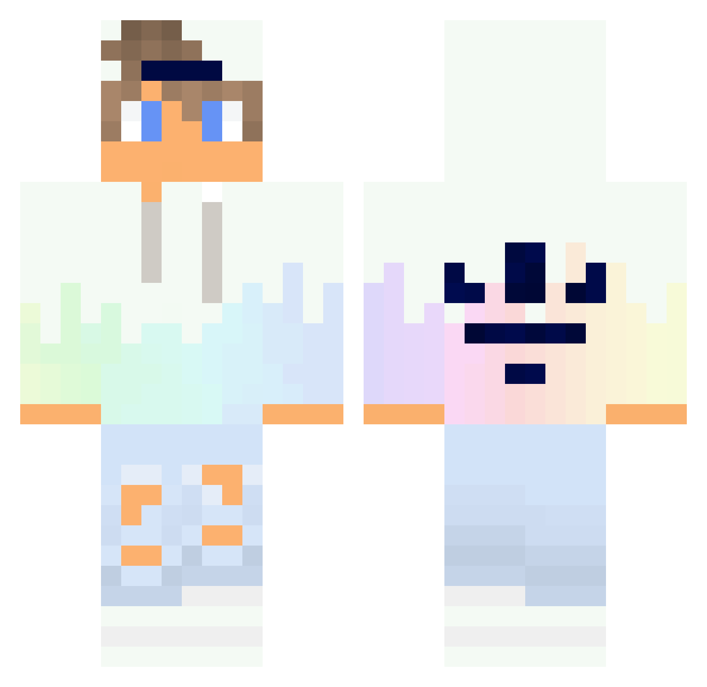 CazzaBubbolo07 Minecraft skin, front and back view