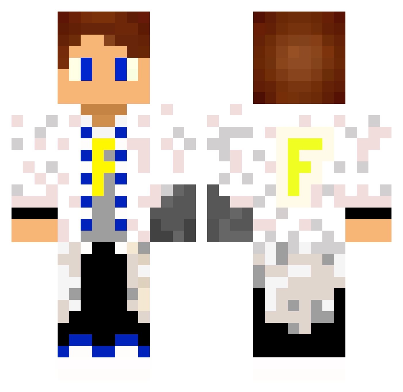 YYFrostDogYY Minecraft skin, front and back view