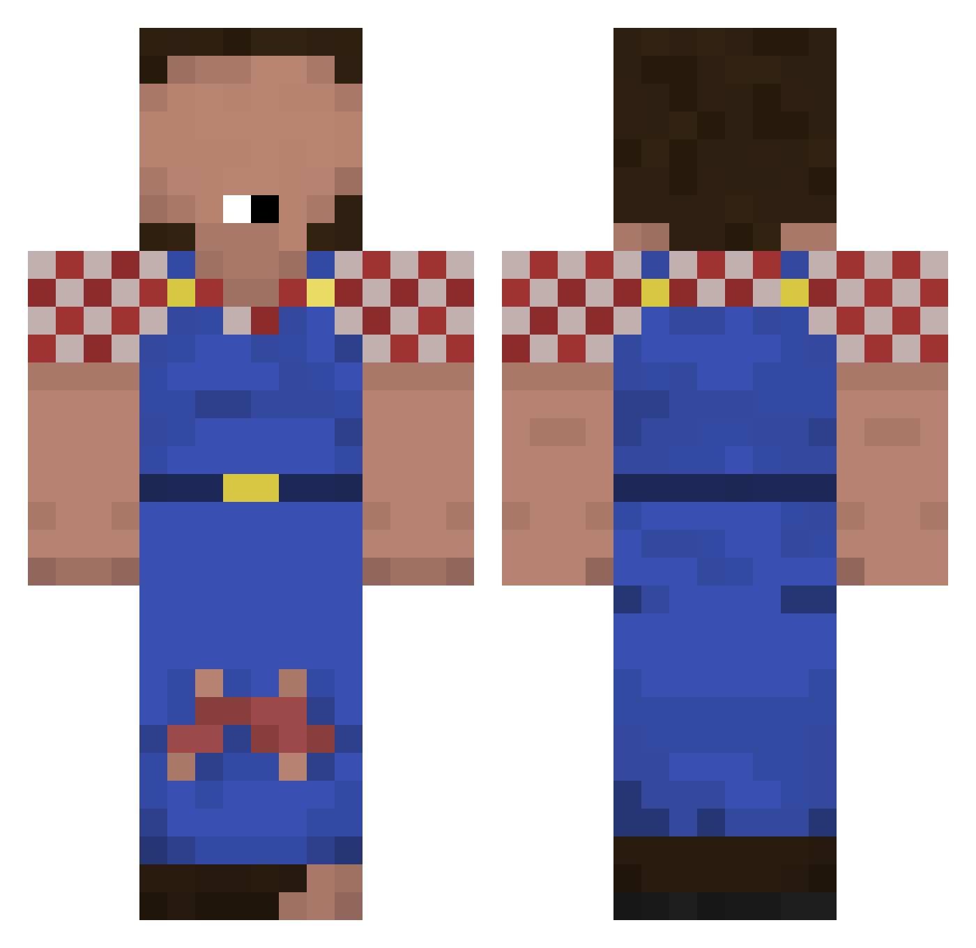 SCHNUPFKAISER Minecraft skin, front and back view