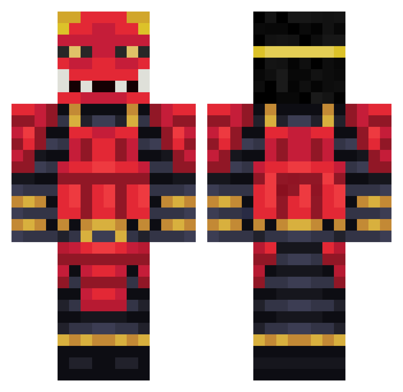 sumofreaker Minecraft skin, front and back view