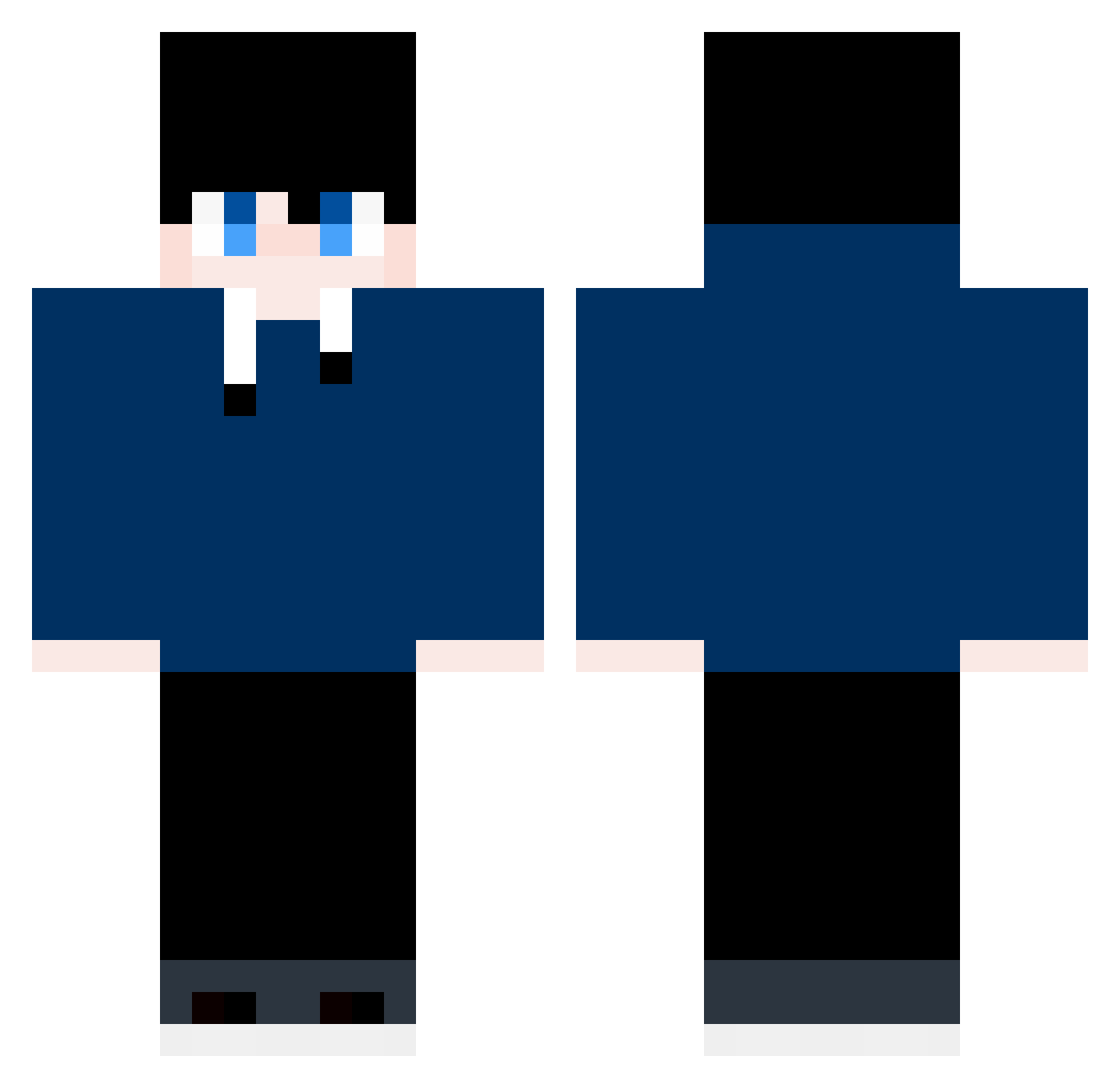 SaebyeoK_L Minecraft skin, front and back view