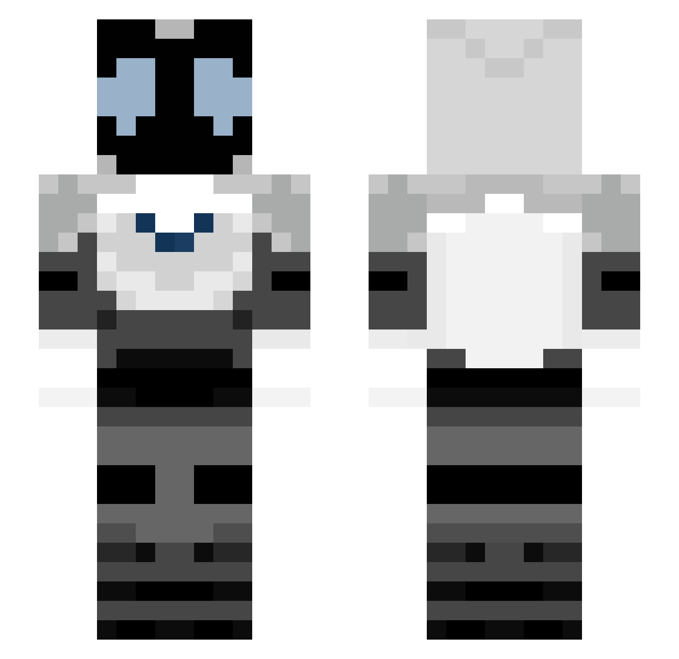 SpectreMoth Minecraft skin, front and back view