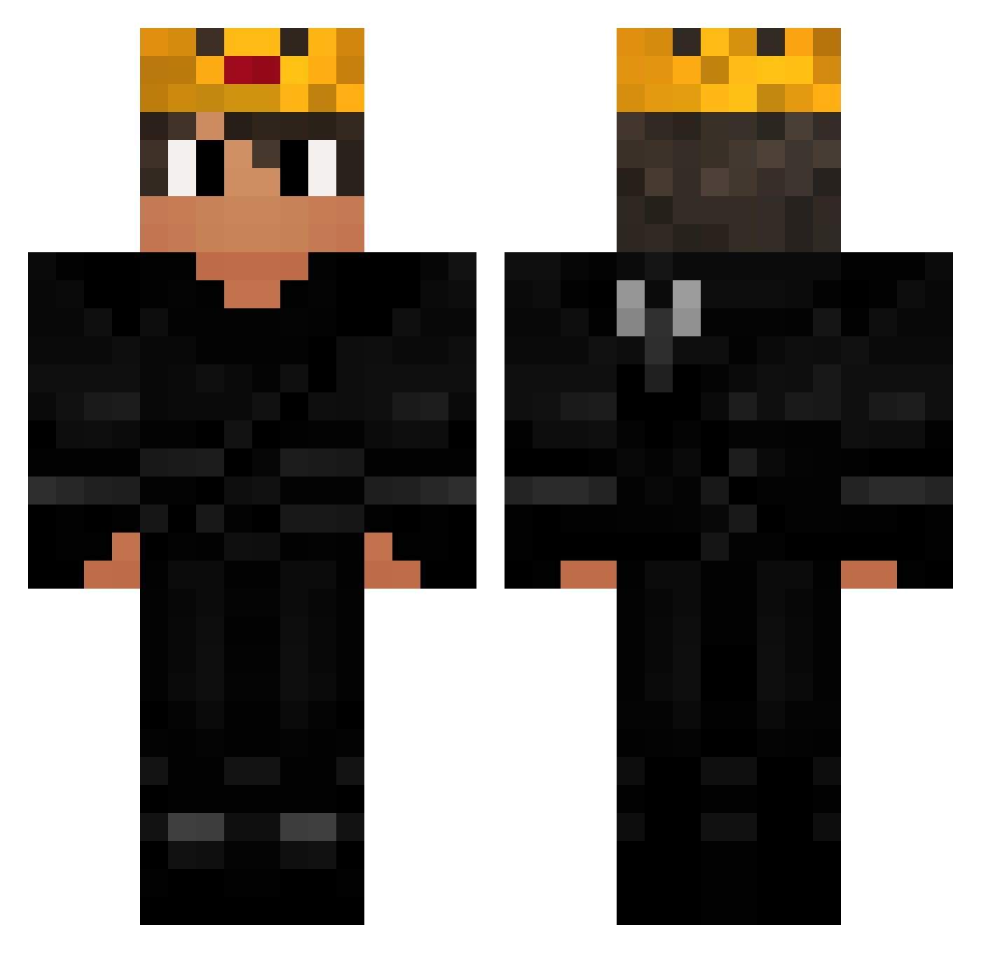 Fortuitous Minecraft skin, front and back view