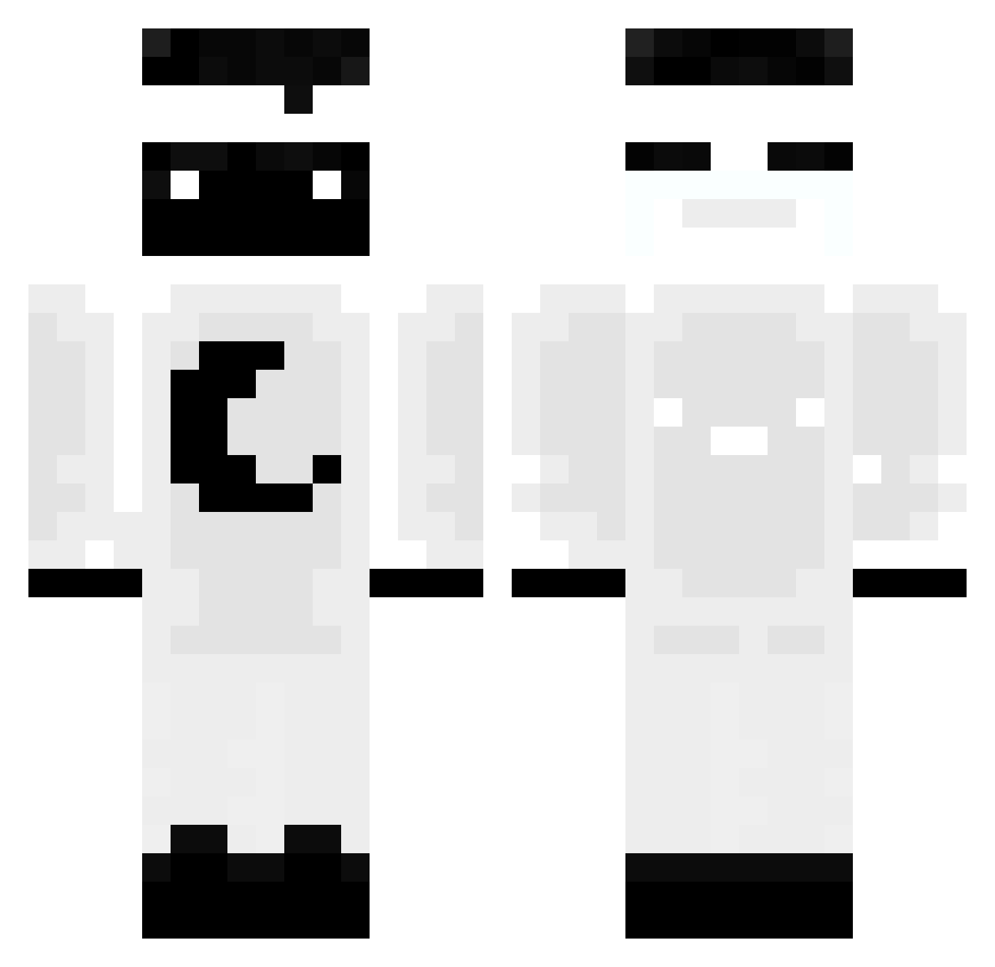 SimSlq Minecraft skin, front and back view