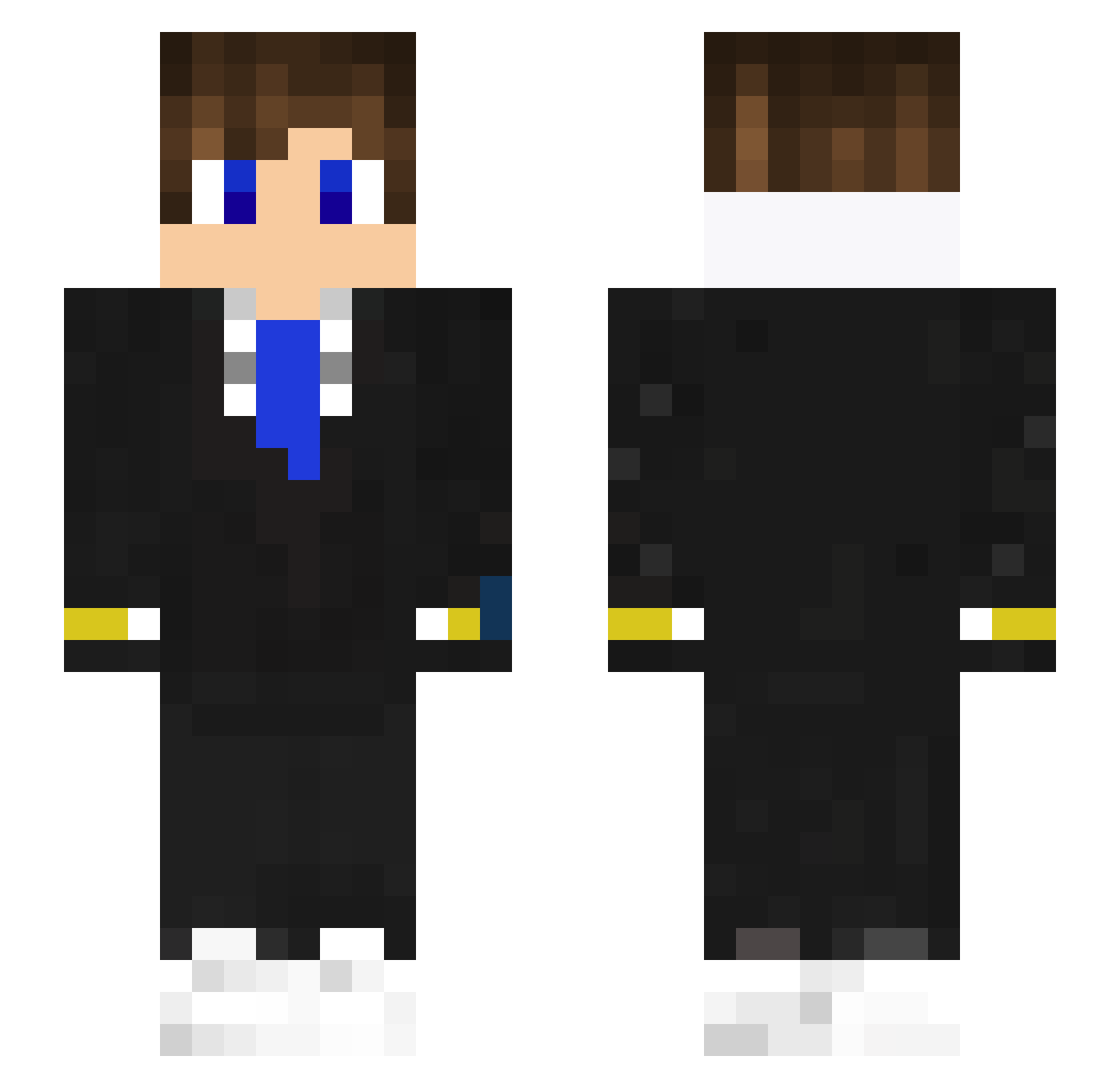 Speckyy Minecraft skin, front and back view