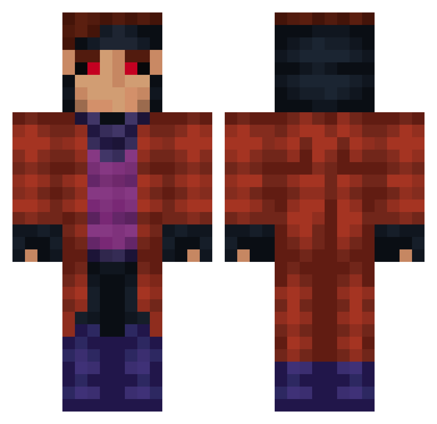 fusion7777 Minecraft skin, front and back view