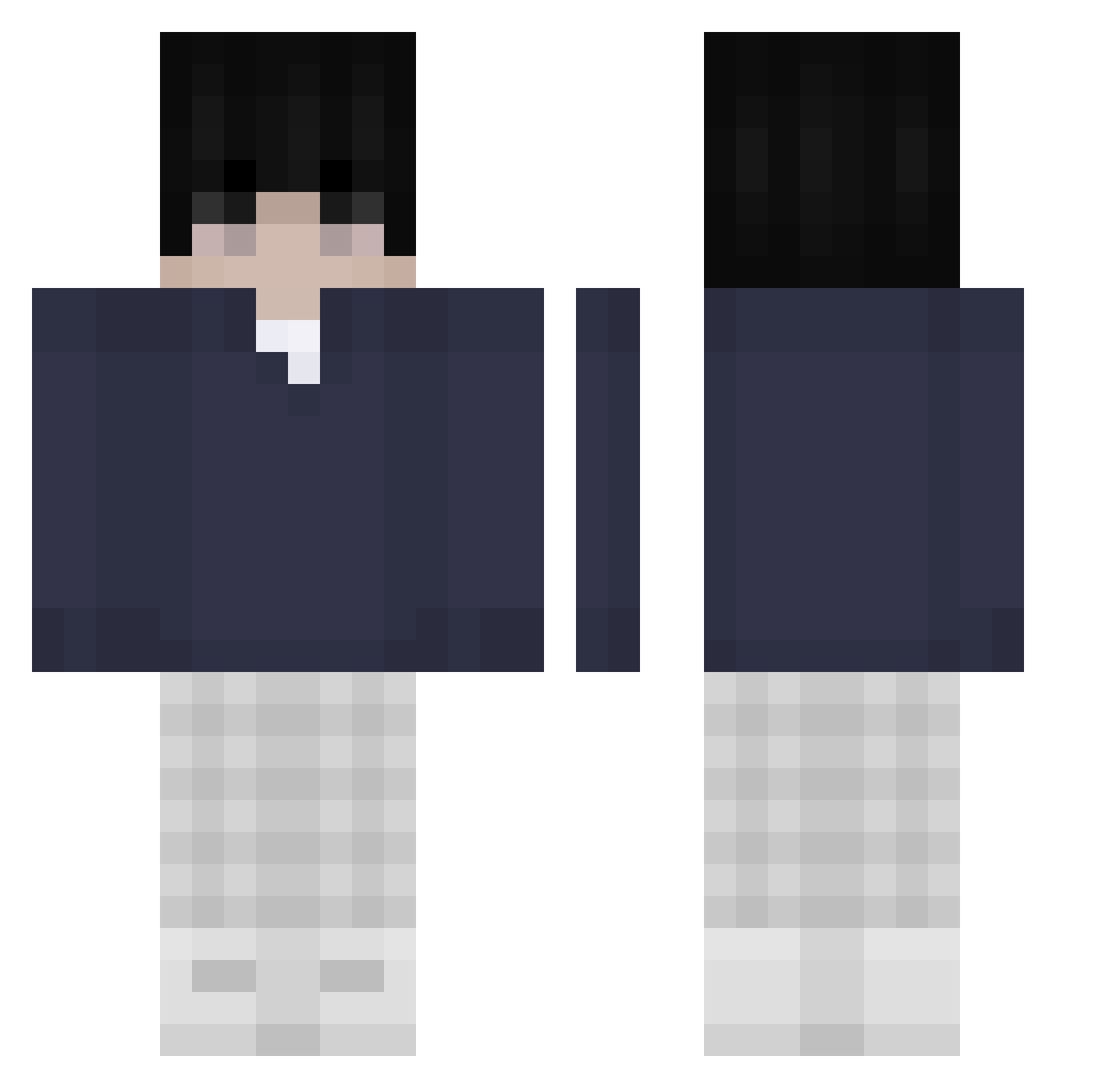 RaYmOnDBeastm Minecraft skin, front and back view