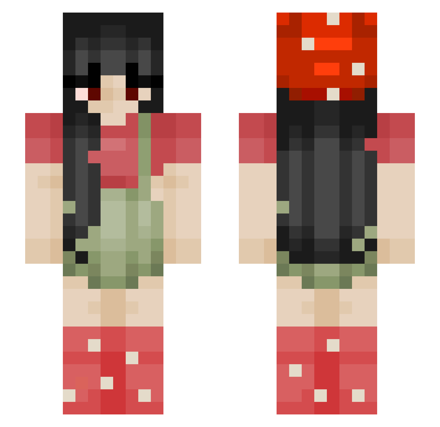 evangelina Minecraft skin, front and back view