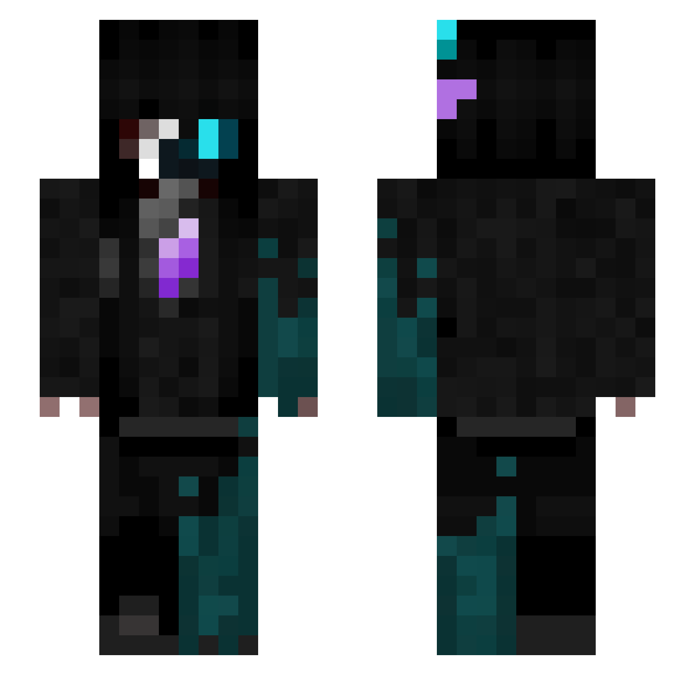 Filosofarei Minecraft skin, front and back view