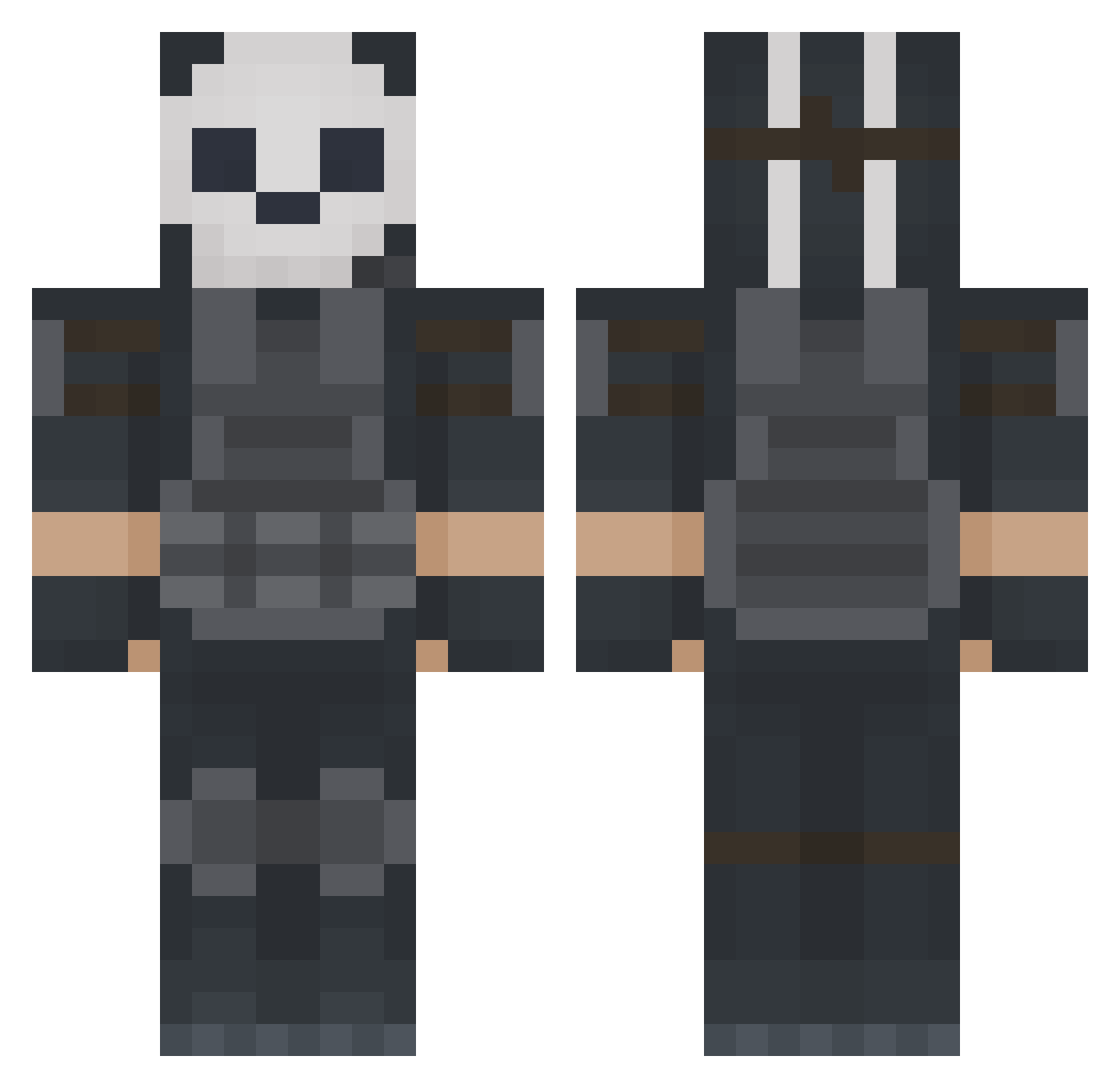 Ihsif Minecraft skin, front and back view