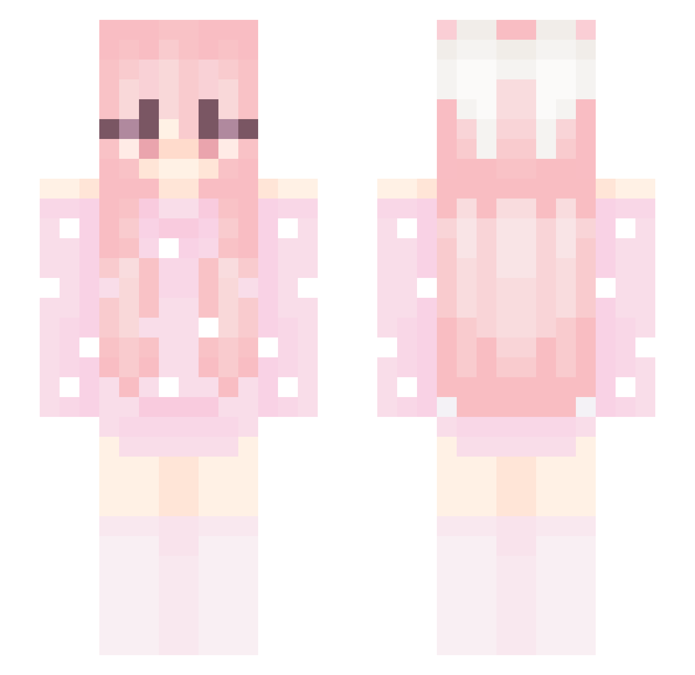 BonBonTao_ Minecraft skin, front and back view