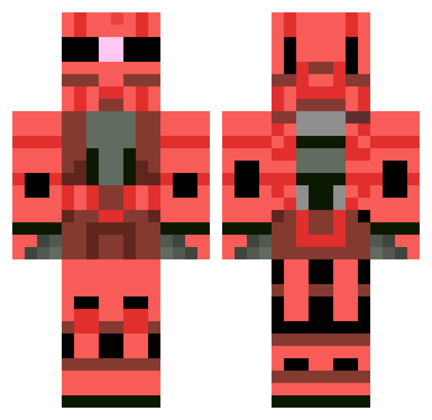 zeroeth Minecraft skin, front and back view