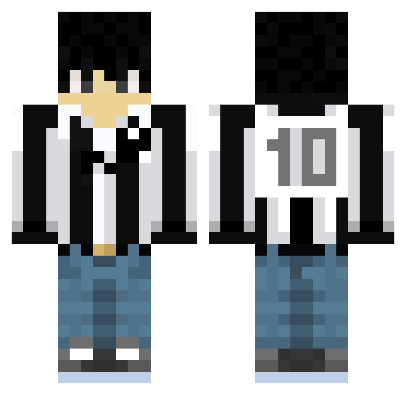 Hok4iZ1n Minecraft skin, front and back view
