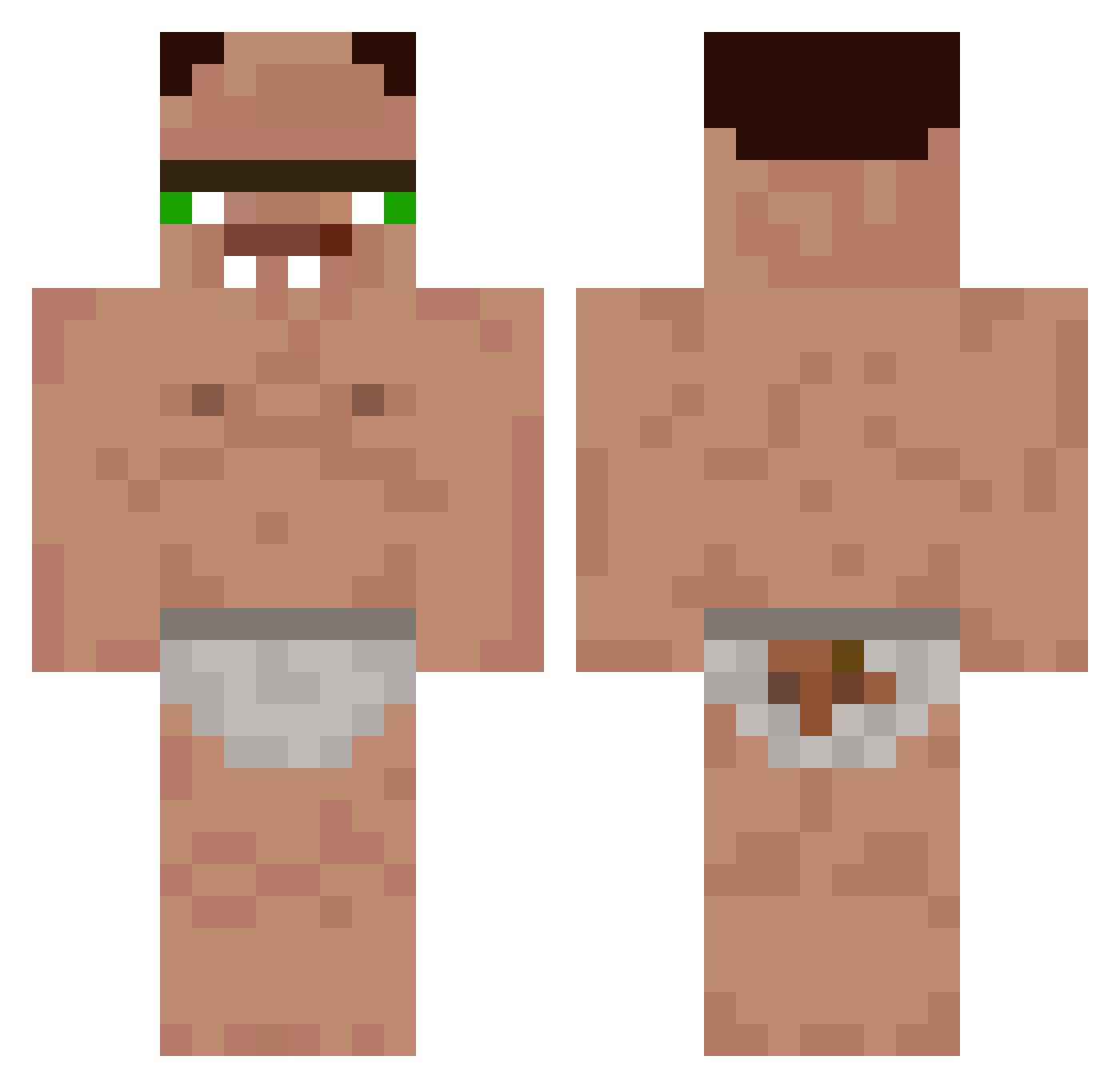 RinRiderVR Minecraft skin, front and back view